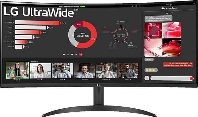 Moniteur 34" LG UltraWide 34WR50QK-B : QHD 3440x1440 pour gaming et productivité