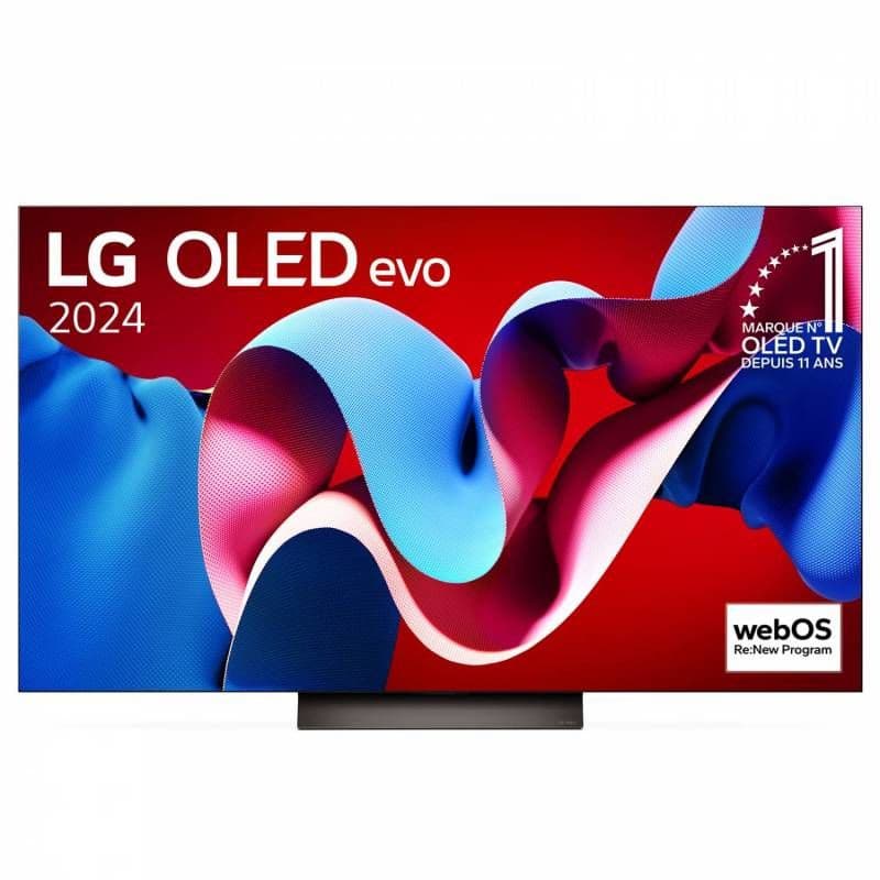 Téléviseur 65 pouces LG OLED65C4 2024 - 4K, 144Hz OLED Motion, HDMI 2.1, HDR10 Pro, Dolby Vision/Atmos, DTS, FreeSync Premium, ALLM/VRR