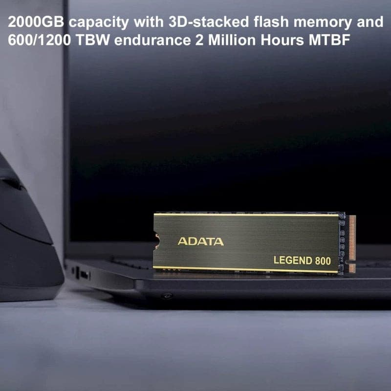 🚀 SSD Interne M2 NVMe ADATA Legend 800 (TLC GEN4) - 2 To : Performances et Capacité Maximale ! 💾✨