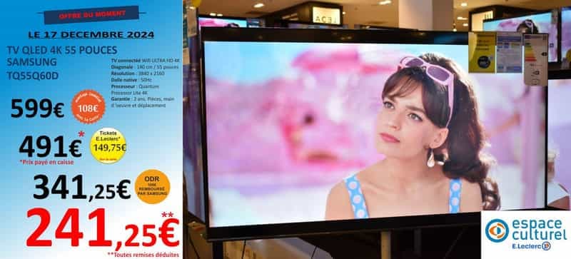 Promo TV Samsung QLED 4K 55'' TQ55Q60D à Sarrebourg