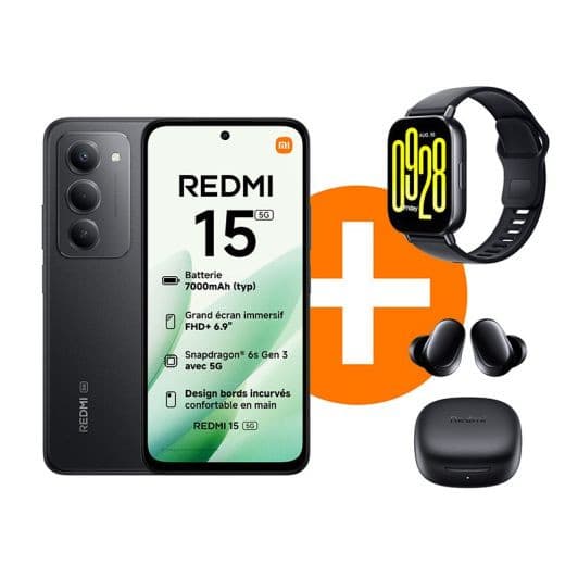 Pack Xiaomi : Redmi 15 5G, Buds 6 et Watch 5 Active