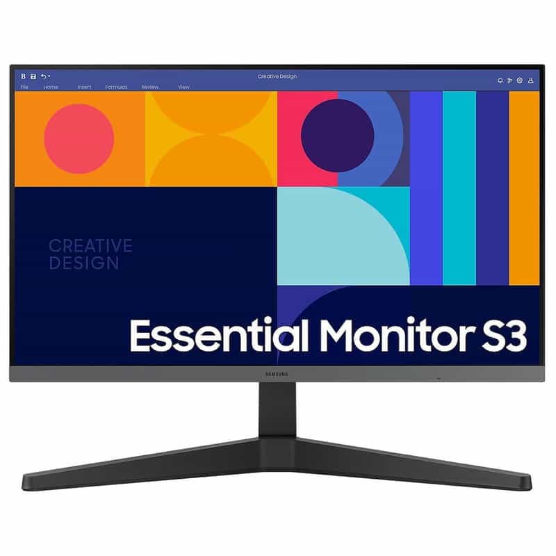 Écran PC 24" Samsung Essential Monitor S3 - LED, Full HD, 100 Hz, Dalle IPS, FreeSync