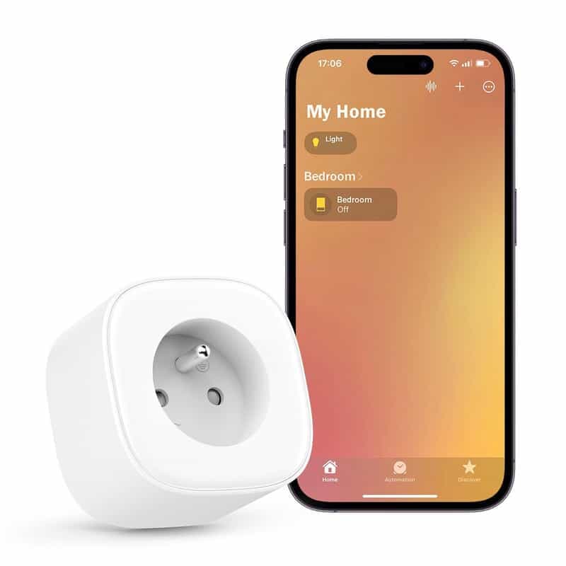 Prise Connectée Intelligente Meross - Contrôle Vocal et à Distance, Compatible avec Apple HomeKit/Siri/Amazon Alexa/Google Assistant/Nest Hub (Offre Spéciale)