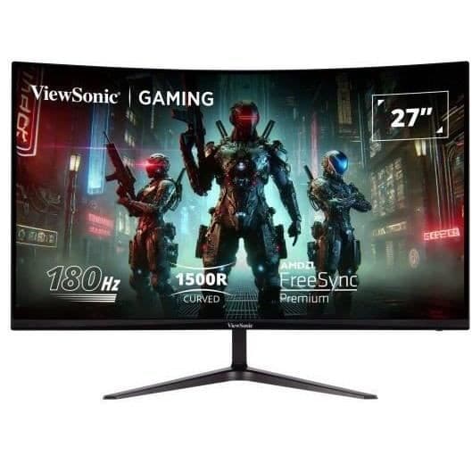 Code promo - Écran Gaming Incurvé Viewsonic VX2718-2KPC - 27" QHD, 180 Hz, 1 ms