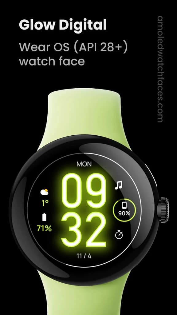 Cadran Glow Digital gratuit pour Wear OS – Offre limitée