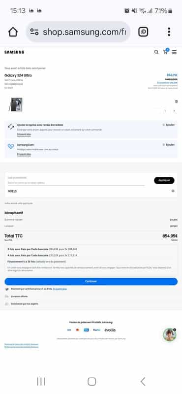 📱 Smartphone Samsung Galaxy S24 Ultra 5G 12/256 Go