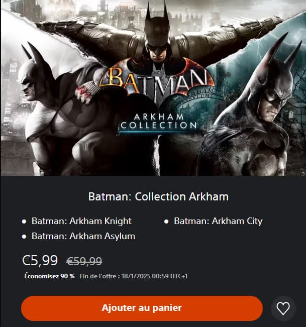 La Collection Batman: Arkham sur PS4