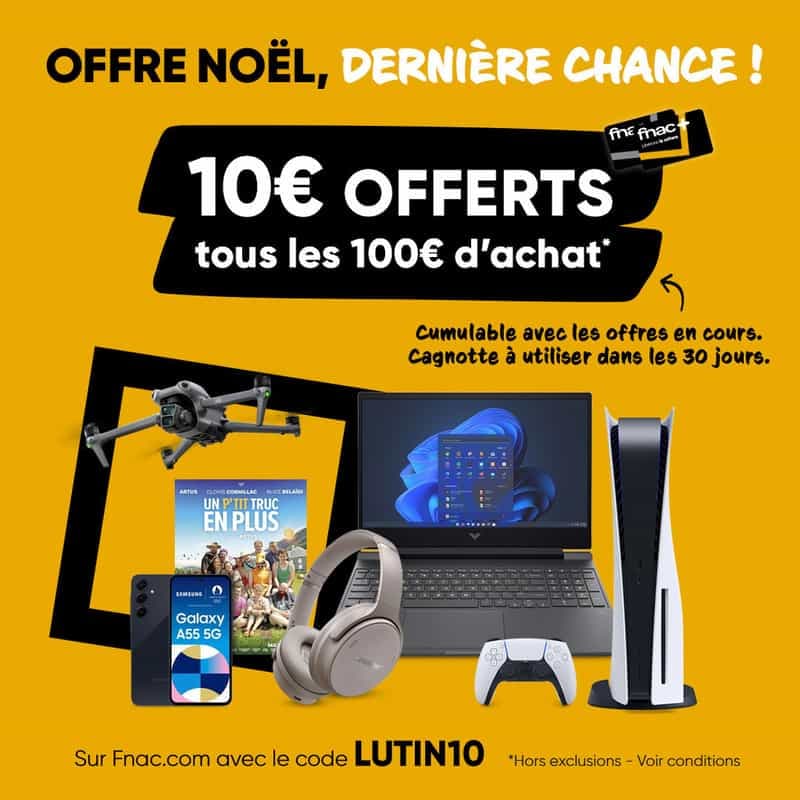 Offre fidélité: Gagnez 10€ pour chaque tranche de 100€ d'achat!