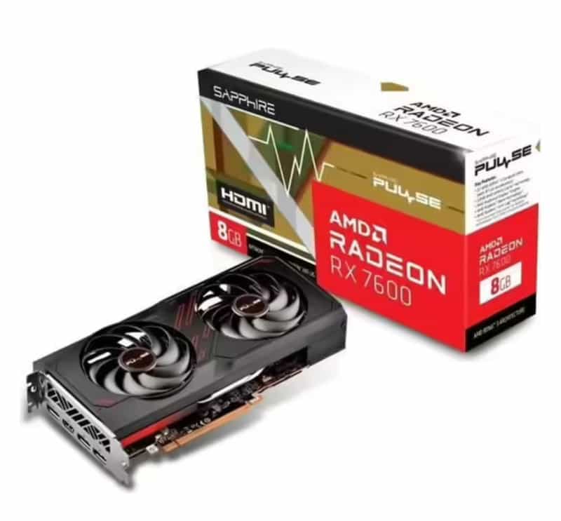 Carte Graphique Sapphire Radeon Pulse RX 7600 Gaming Oc 8 Go GDDR6 (Reconditionnée)