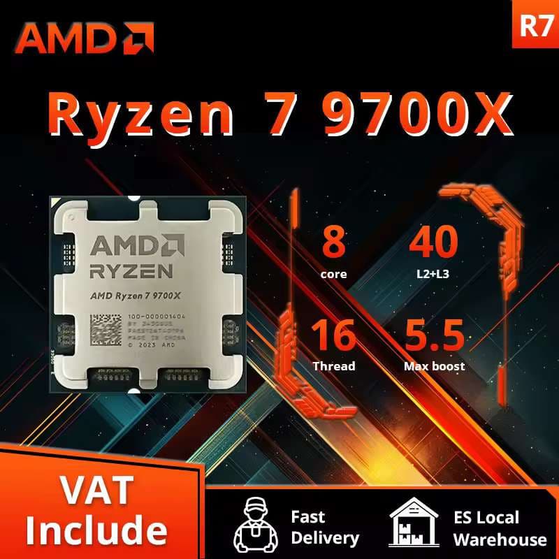 Code promo - AMD Ryzen 7 9700X : 8 cœurs, 5.5 GHz, AM5 et 65W