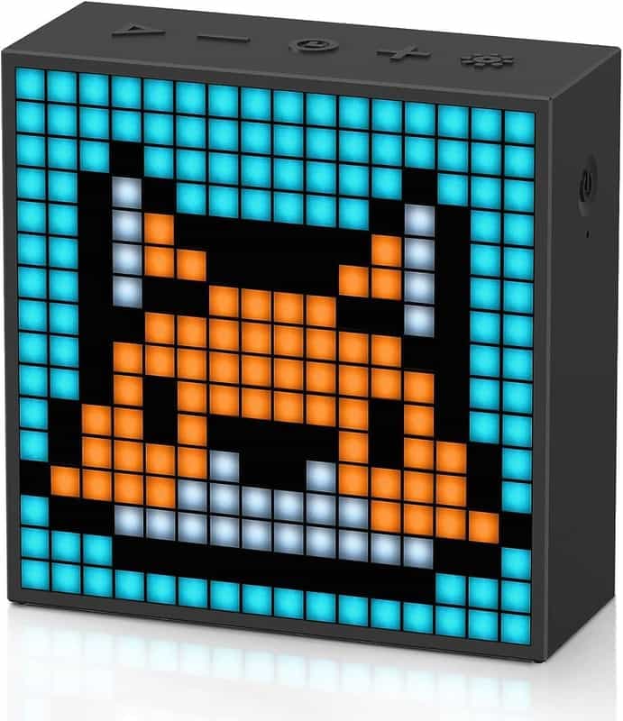 Divoom Timebox evo - Speaker Bluetooth Portatile Wireless, Pixel Art, LED, controllo tramite App, funzioni Smart, con bassi potenti, supporta radio sveglia, con microfono (nero)