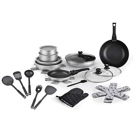 Batterie De Cuisine Aluminium Anti Adhésif 30 Pcs Tfi Flex 30 De Kitchencook