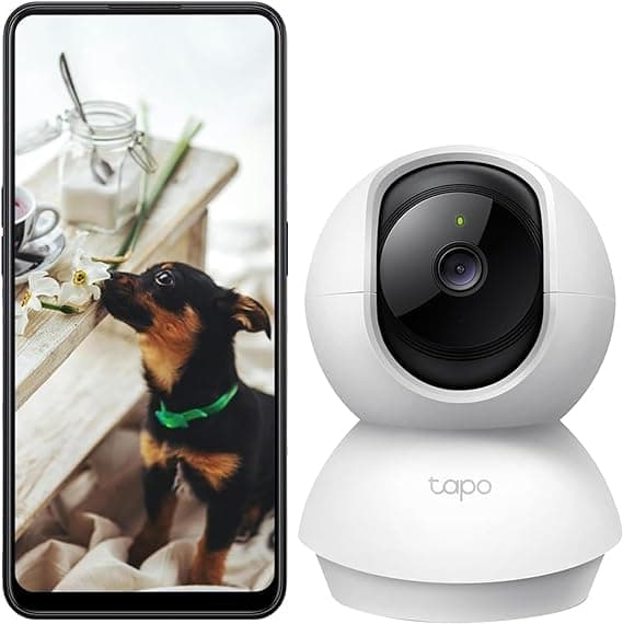 TP-Link Tapo 2K(3MP) Caméra Surveillance WiFi intérieure 360° C210, Vision nocturne, Notifications en temps réel, Détection de personne, Suivi de mouvement, Télécommande, Compatible avec Alexa [Classe