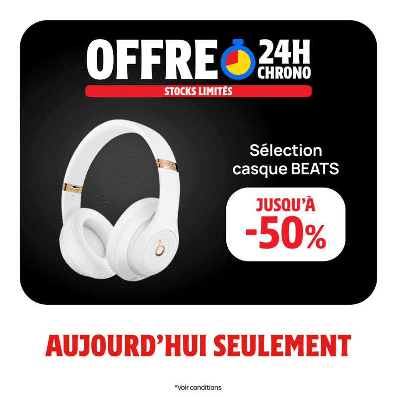 Casque audio Beats Studio3 Wireless - Annulation de bruit Pure ANC (Disponible en Noir, Blanc et Gris Ombre)