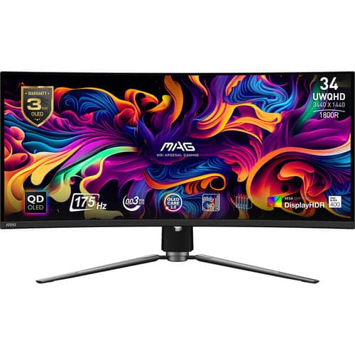 Moniteur de jeu MSI MAG 341CQP QD-OLED 34" Ultra Large