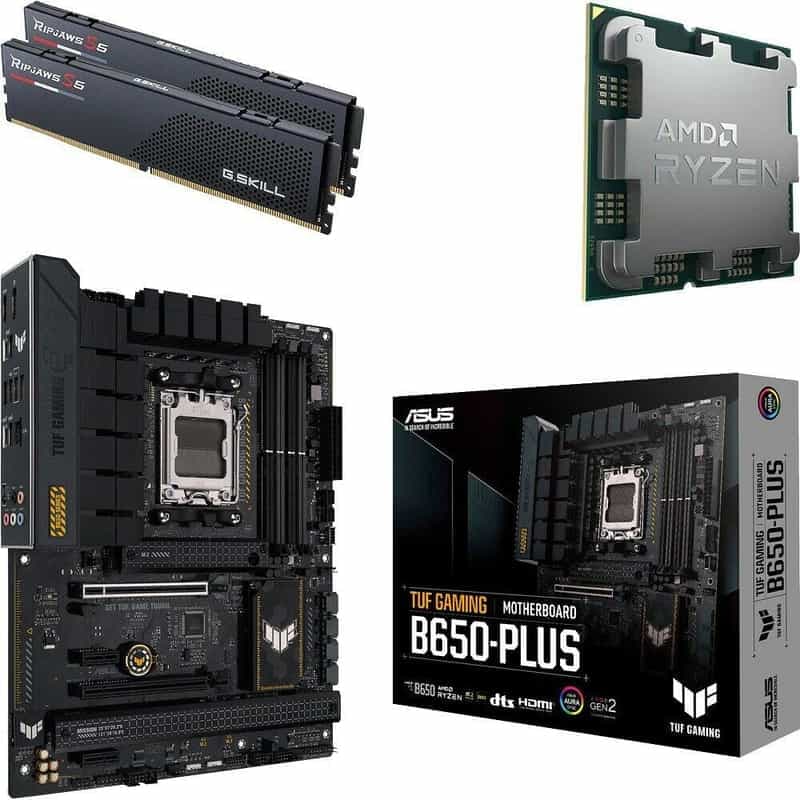 Code promo - Kit gaming performant : Ryzen 7 9800X3D, carte mère ASUS TUF B650-PLUS et 32 Go DDR5