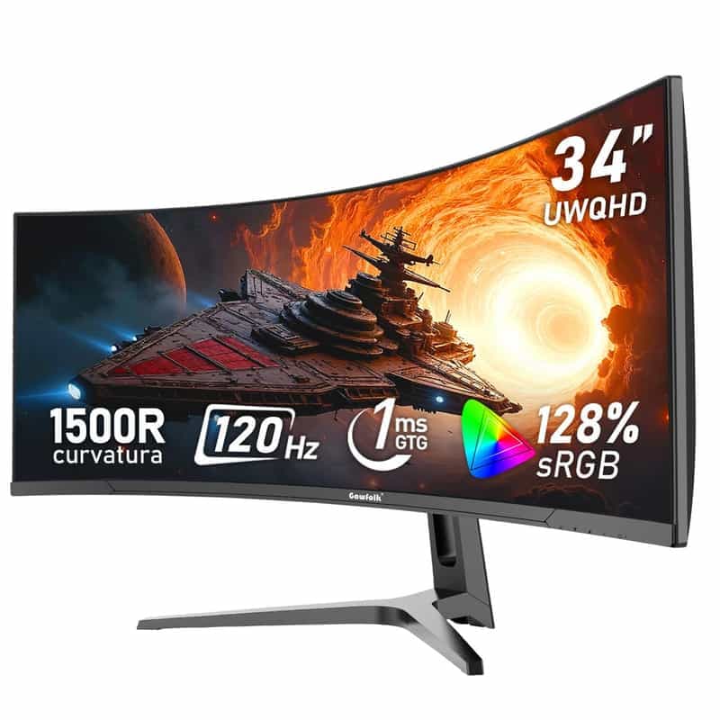 Écran PC Courbé 34 Pouces Gawfolk - Immersion ultime pour les gamers