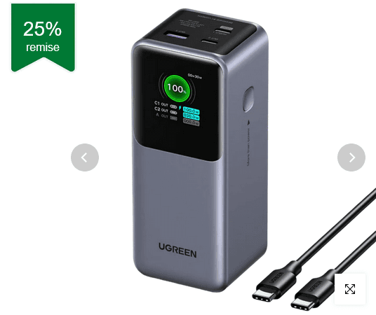 Batterie Externe Nexode Ugreen - 20000mAh, 130W