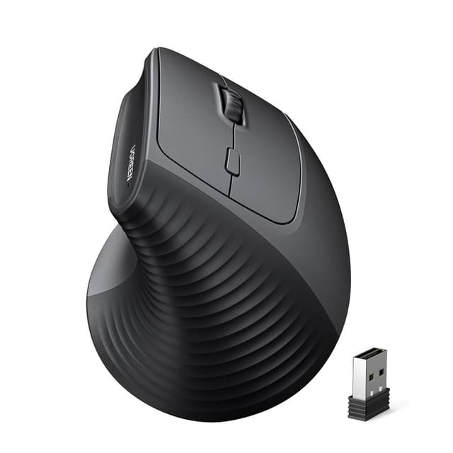 Souris ergonomique Ugreen sans fil : 57°, 4000 DPI, 6 boutons, clics silencieux