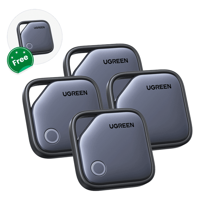 Lot de 4 trackers Bluetooth UGREEN FineTrack certifiés FindMy pour iOS