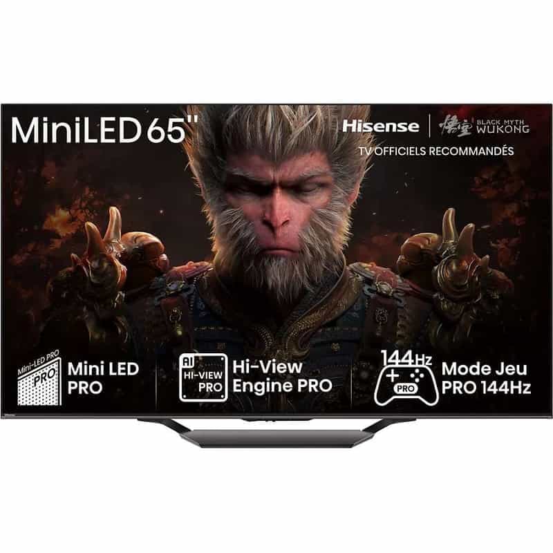 Téléviseur Hisense 65U79NQ - 65 pouces Mini-LED, 4K UHD, HDR, FreeSync Premium Pro