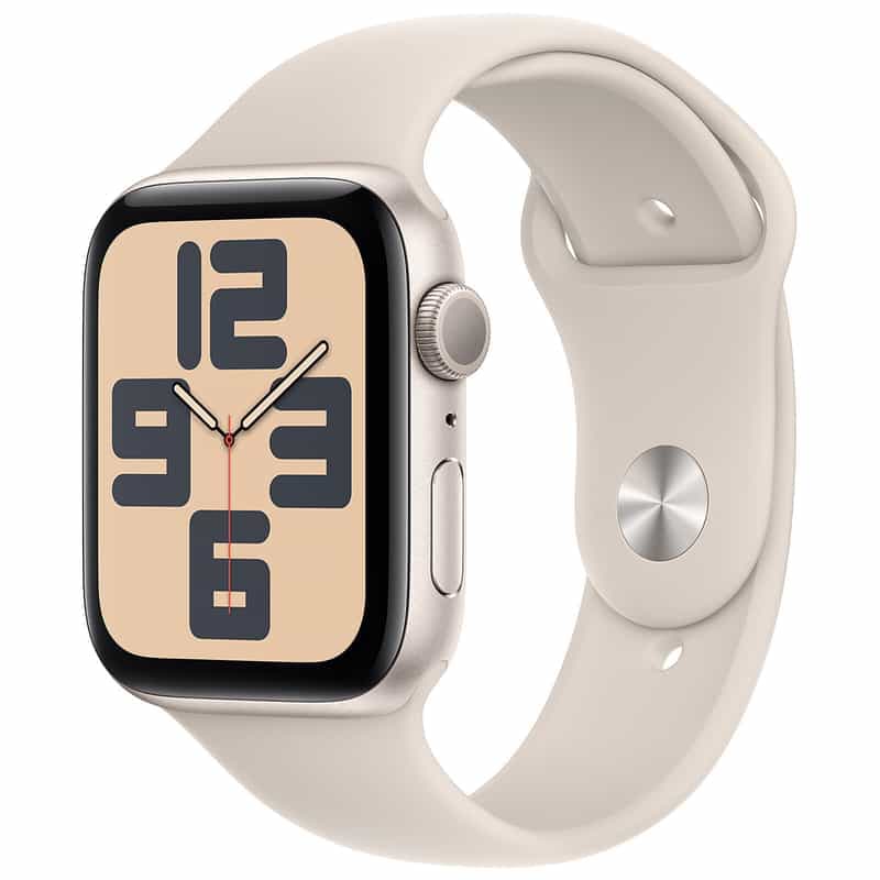 Apple Watch SE GPS + Cellular (2023) Starlight Aluminium Bracelet Sport Band Starlight 44 mm - M/L