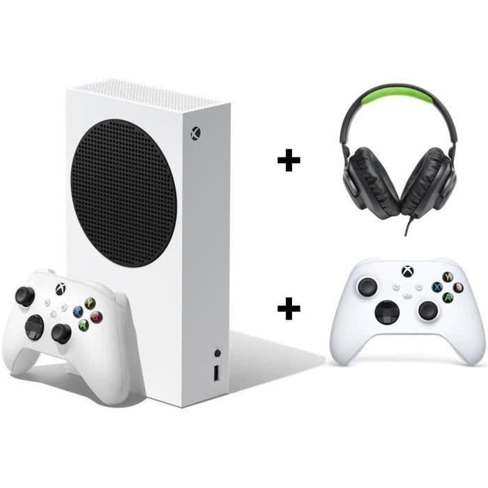 Ensemble Xbox Series S 512Go + Casque-Micro JBL Quantum 100 + Manette Xbox