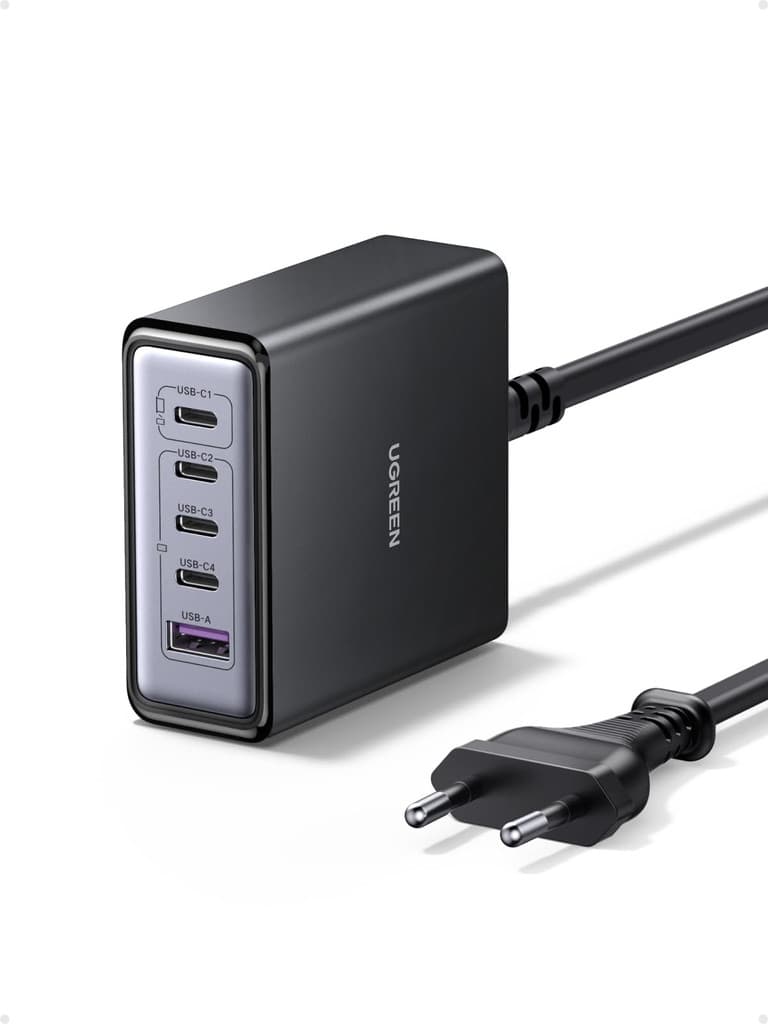 Chargeur Ugreen Zapix 65W - 5 ports, charge rapide GaN, câble inclus