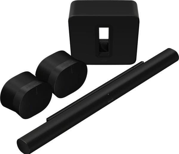 Code promo - Pack Sonos Arc Ultra 5.1 Era 300 Noir - Sonos Arc Ultra, 2 Sonos Era 300 et Sonos Sub 4