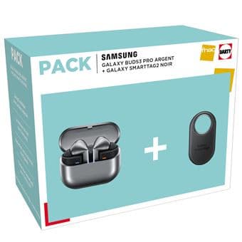Offre exclusive : Pack Samsung Galaxy Buds3 Pro + Galaxy Smart Tag 2 avec 50€ remboursés