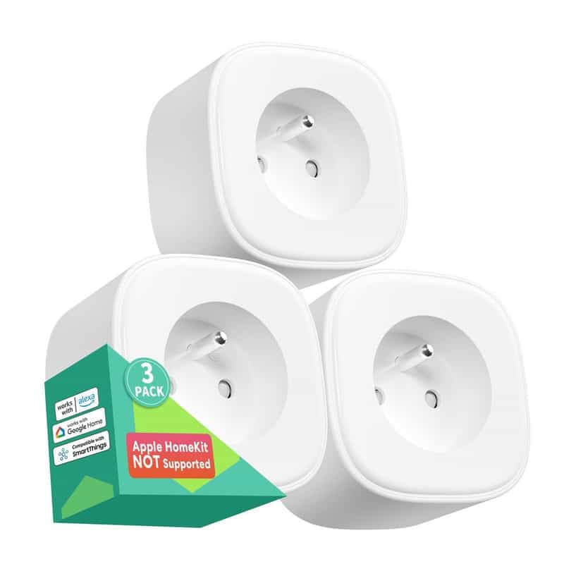 Pack de 3 Prises Connectées WiFi Meross Type E avec Suivi de Consommation 🔌✨