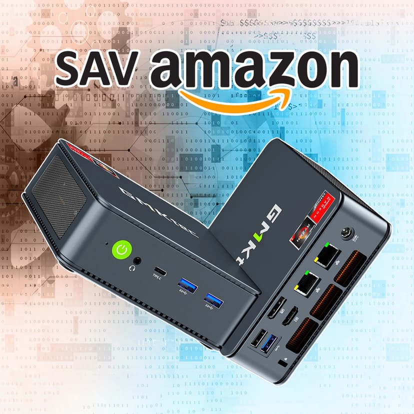 Code promo - Mini PC puissant : Ryzen 5 7640HS, 32 Go RAM, SSD 512 Go