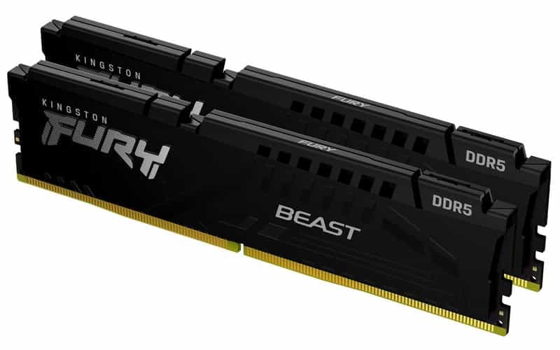Kit mémoire RAM Kingston Fury Beast 32 Go (2x16 Go) DDR5 6000 MT/s CL30