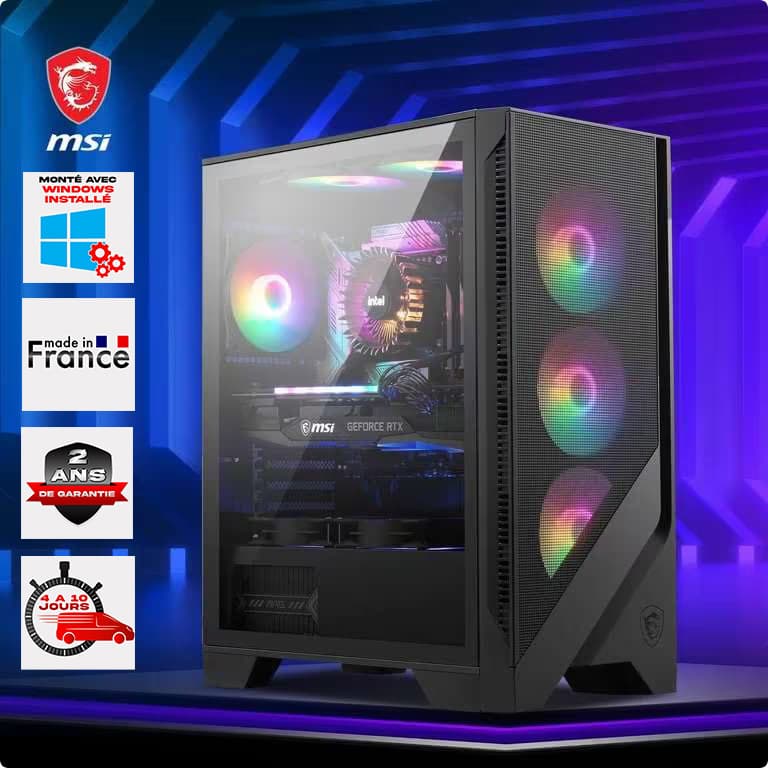 PC Gamer Newbox - AMD Ryzen 5 5600, RTX 4060, 16 Go DDR4, SSD 500 Go, Win 11