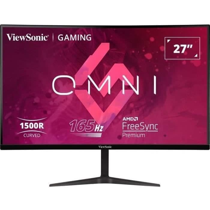 Écran Gaming Incurvé 27" VIEWSONIC VX2718-2KPC-MHD (QHD, 165 Hz, 1 ms, VA, HDMI/DP)