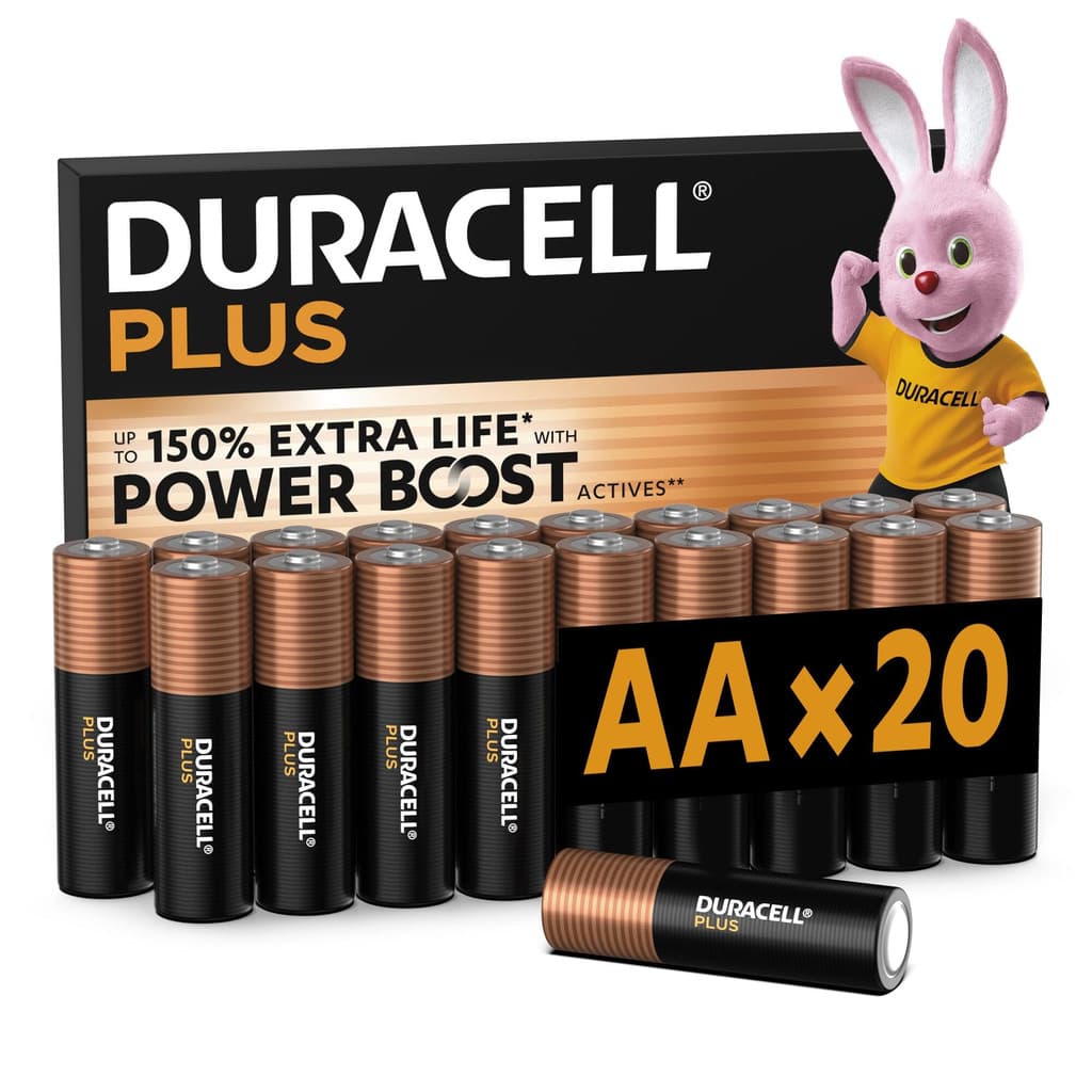 Lot de 20 piles Duracell AA Alcalines 1,5 V à prix réduit