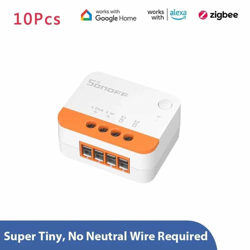 Pack de 10 interrupteurs connectés Zigbee Sonoff ZBMINI L2