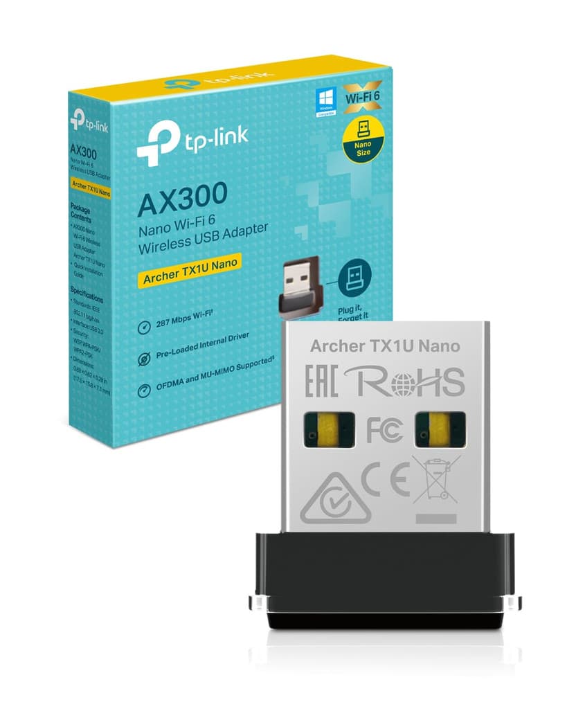 Clé USB Wi-Fi 6 TP-Link Archer TX1U Nano - Double Bande 2,4 GHz