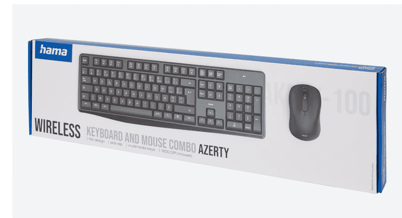 Ensemble Clavier et Souris sans fil Hama