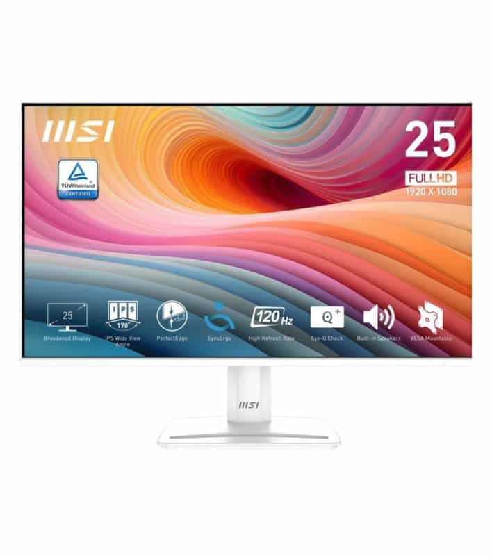 Moniteur MSI PRO MP251W E2 : 24,5" IPS Full HD 120 Hz pour une expérience visuelle optimale