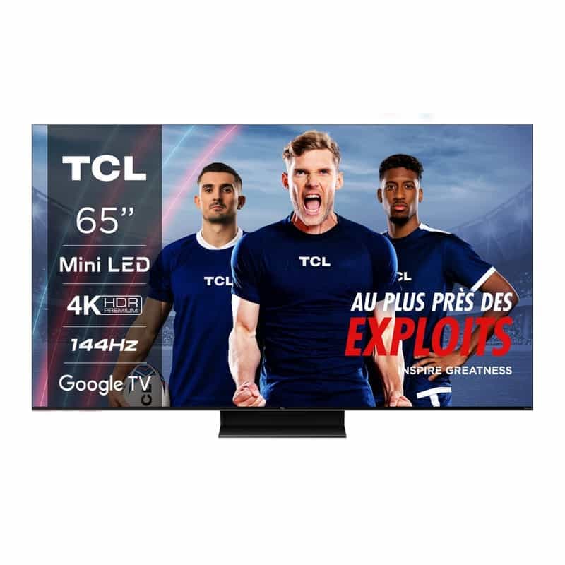 Téléviseur TCL 65C802 65" - Qualité UHD 4K, Mini-LED, 144Hz, Google TV et HDR Premium 1300