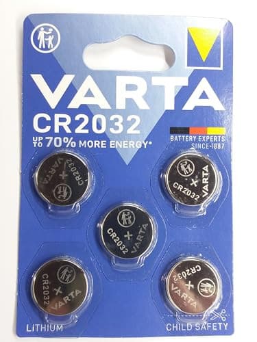Pack de 5 piles bouton Varta CR2032 - Énergie Instantanée, Lithium, 3V 🔋