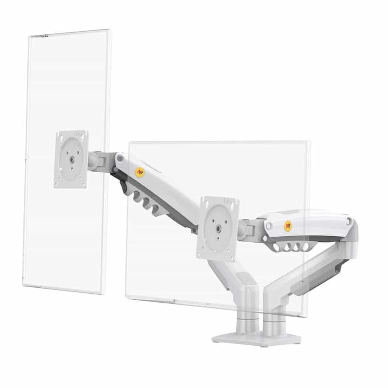 🌟 Support Double Écrans 27" NB North Bayou F160 Blanc - Offre Exclusive 🌟