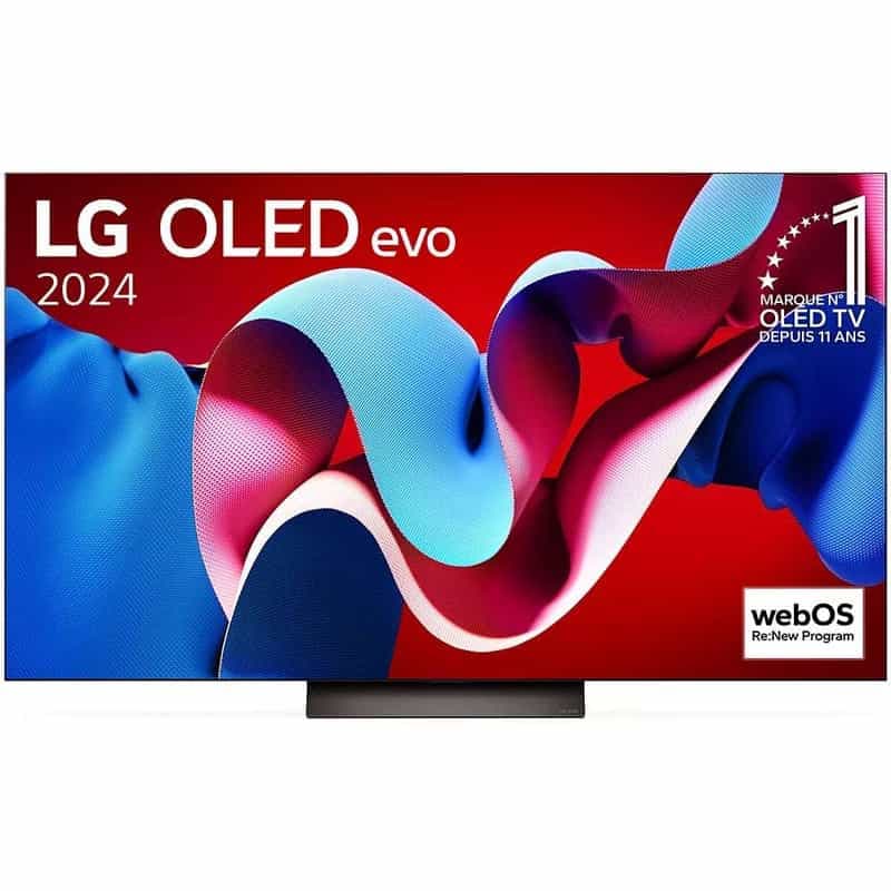 TV LG OLED65C4 (2024) - 65 pouces, OLED Evo, 4K UHD, 144Hz, HDR10 Pro, Dolby Vision, FreeSync Premium / G-Sync, VRR & ALLM, Smart TV