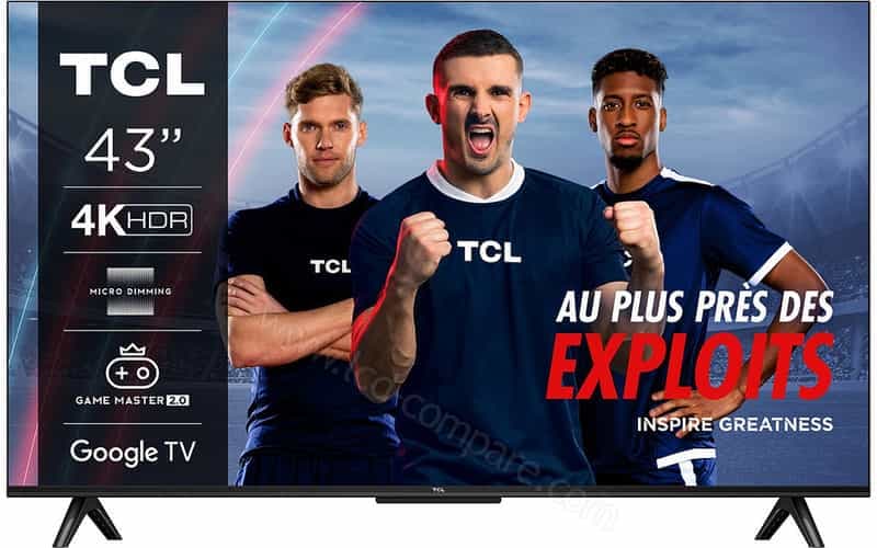 Téléviseur TCL 43P69B 43" 2024 : Qualité UHD 4K et Google TV à petit prix