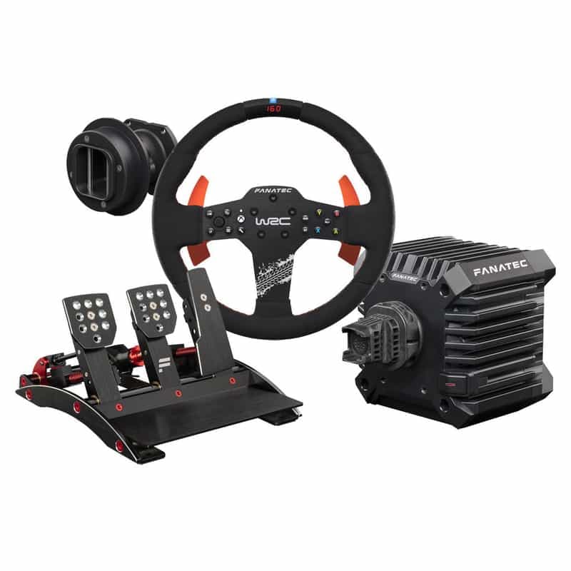Kit complet de simulation de course Fanatec WRC : CSL DD Base + volant WRC + pédalier Clubsport V3