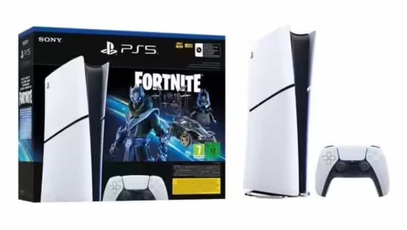 Pack Console Sony PS5 Slim Digital - Fortnite Cobalt Star (Vendeur Carrefour) - Version Standard à 454€