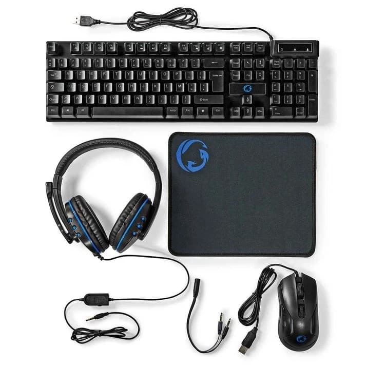 Code promo - Pack gaming complet : Clavier LED, souris 3600 DPI, casque et tapis
