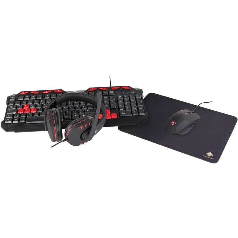 Kit Gaming Essentiel - Clavier, Souris, Tapis de Souris, Casque