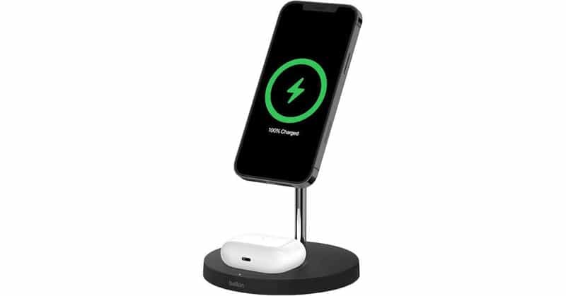 Chargeur 2-en-1 Belkin pour iPhone - MagSafe, rapide et pratique